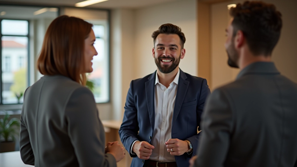 Professionnels en discussion